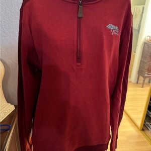 Torrey Pines 1/3 zip Red sweater